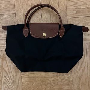 mini black longchamp bag